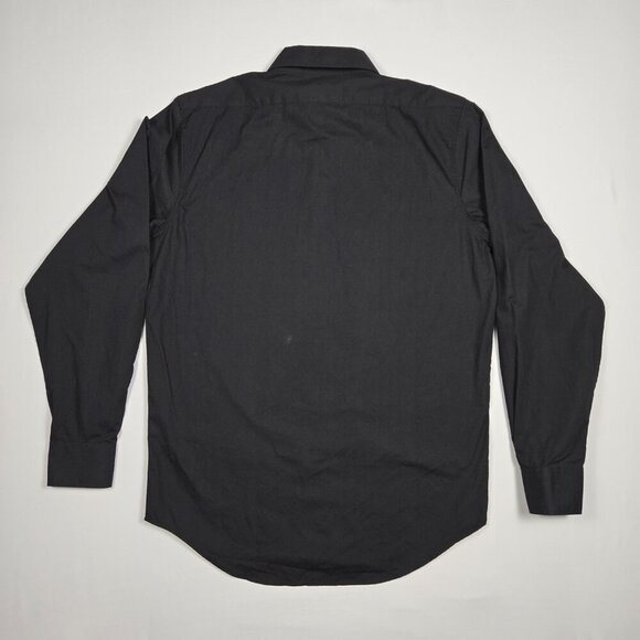 NWT Beverly Hills Polo Club Black Modern Fit Dress Shirt Men’s M Business Casual - Picture 4 of 9